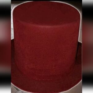 Vintage Top Hat, Burgubdy Red Felt, Mens